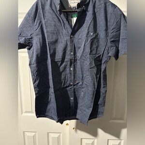 Men's Blue Casual Button Down Shirt